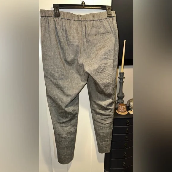Theory Sleek Flannel Treeca Pull On Pant In Light Heathered Grey